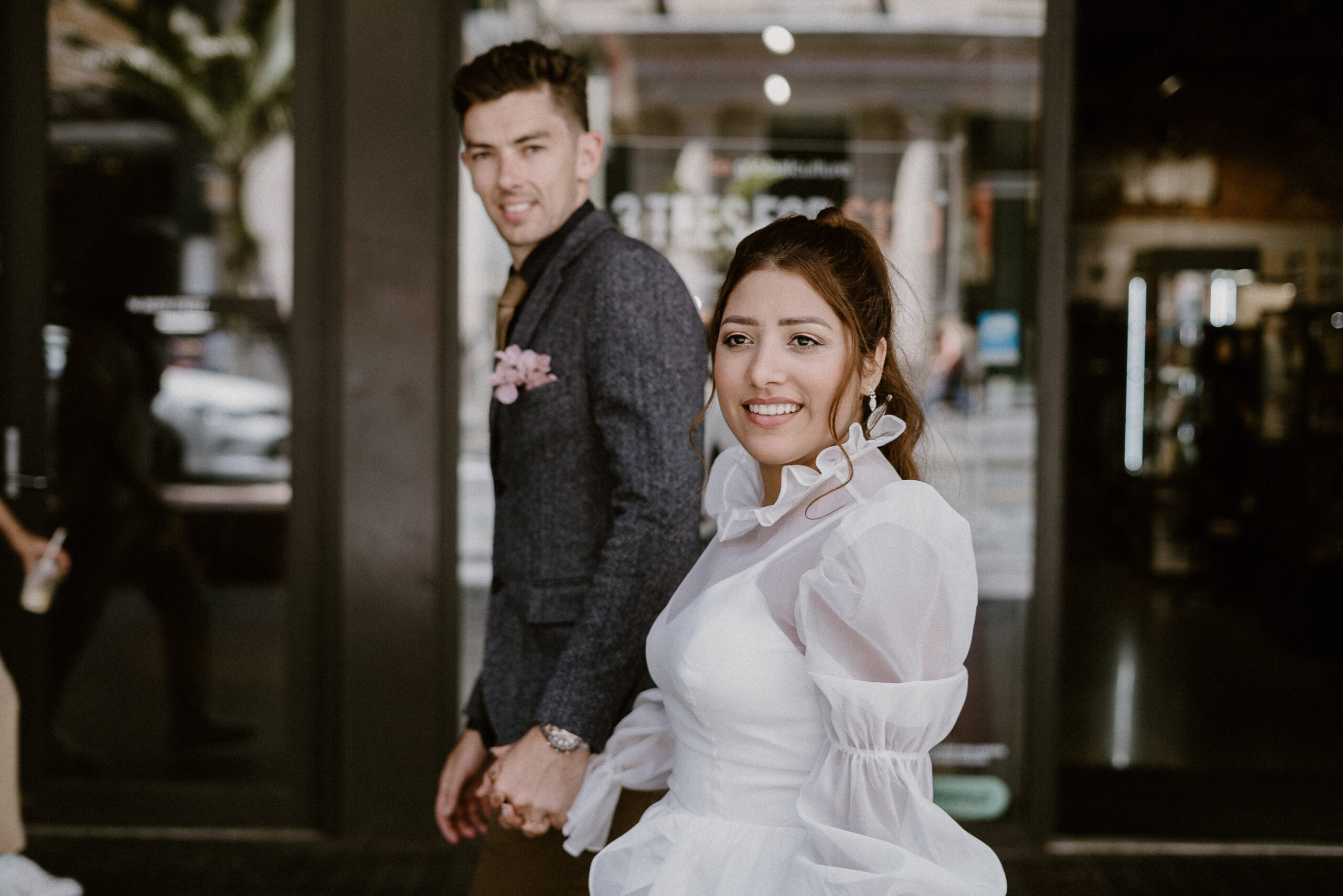 Getting married in the CBD of Auckland City,