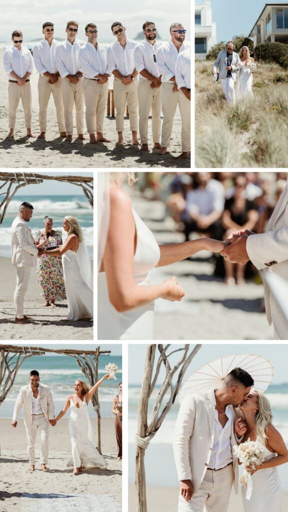 wedding at mount maunganui beach