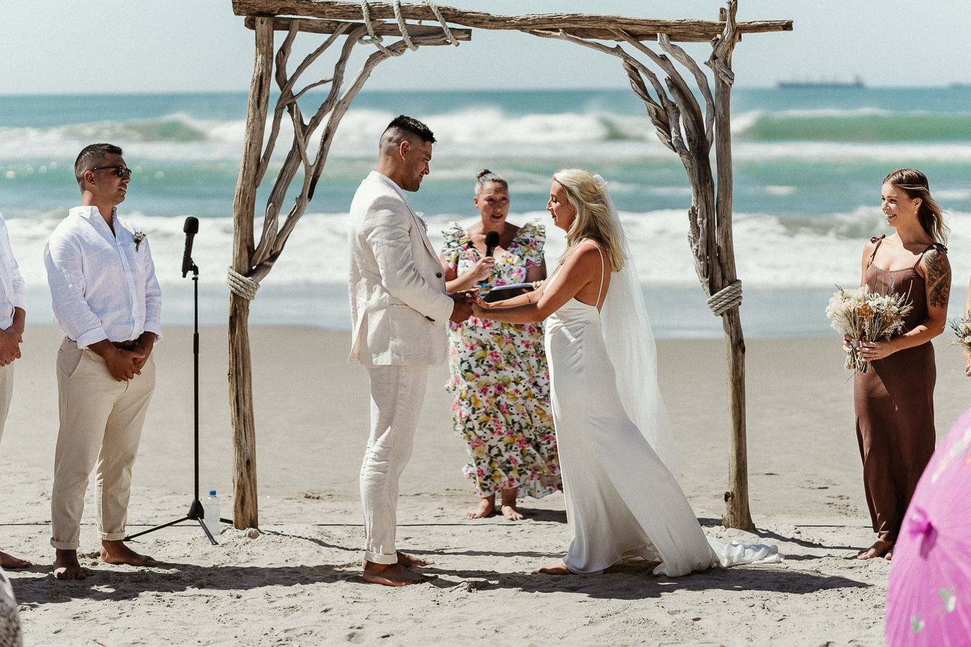 coromandel beach wedding photography ceremony